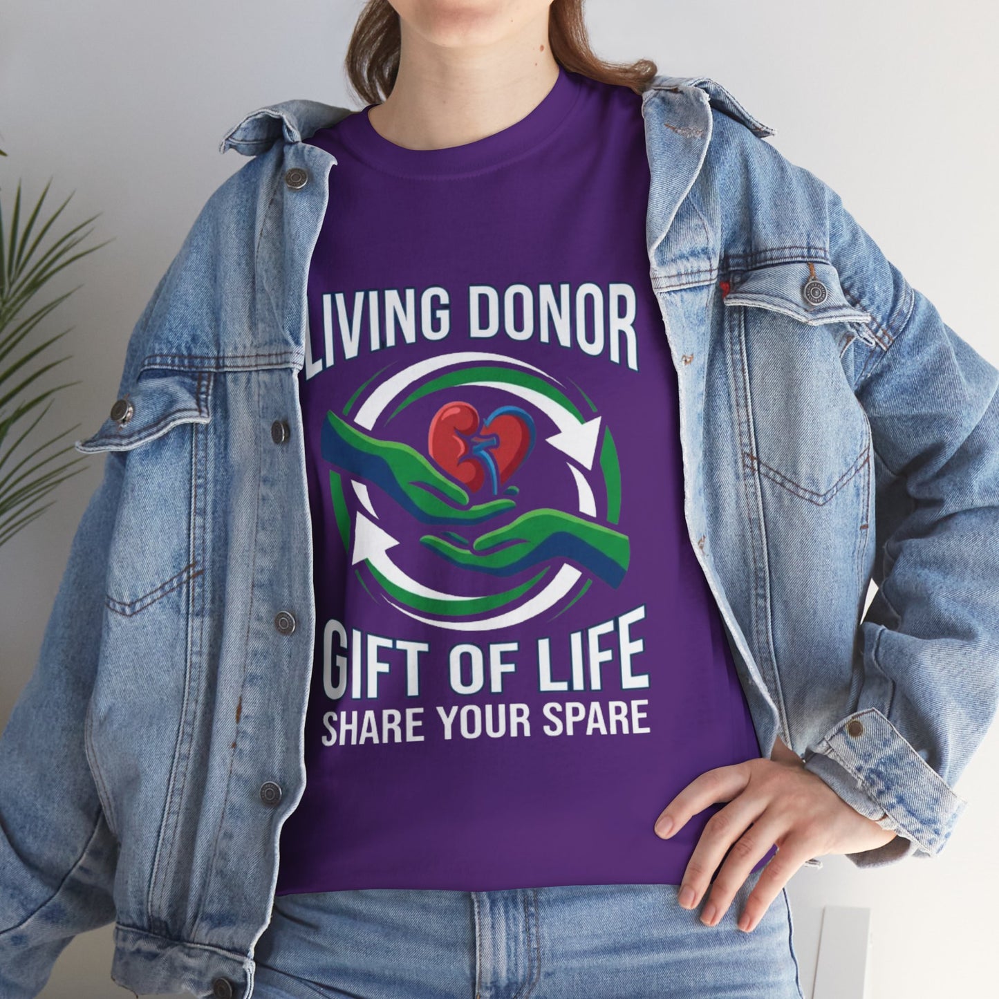 Living Donor T-Shirt - "Gift of Life, Share Your Spare" Organ Donation Awareness Tee