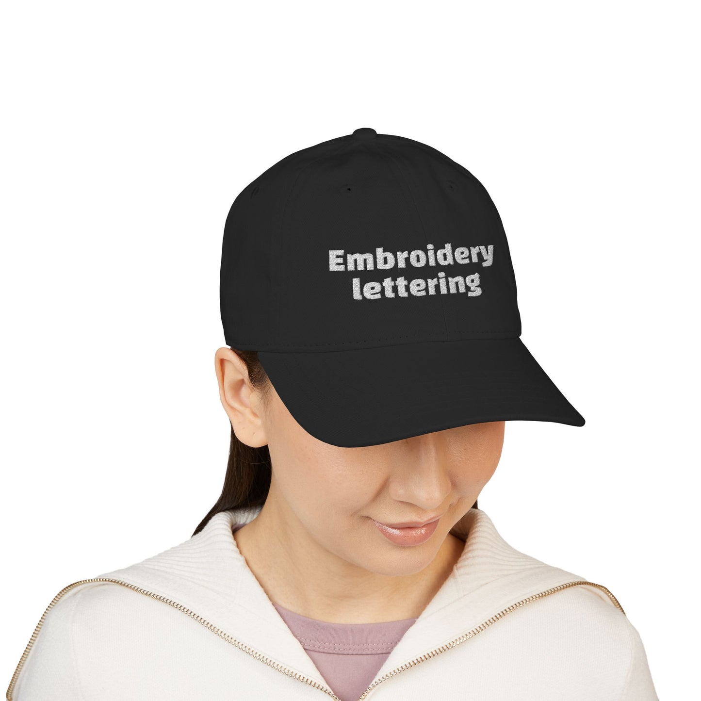 Custom Embroidered Text Baseball Cap | Organic Cotton