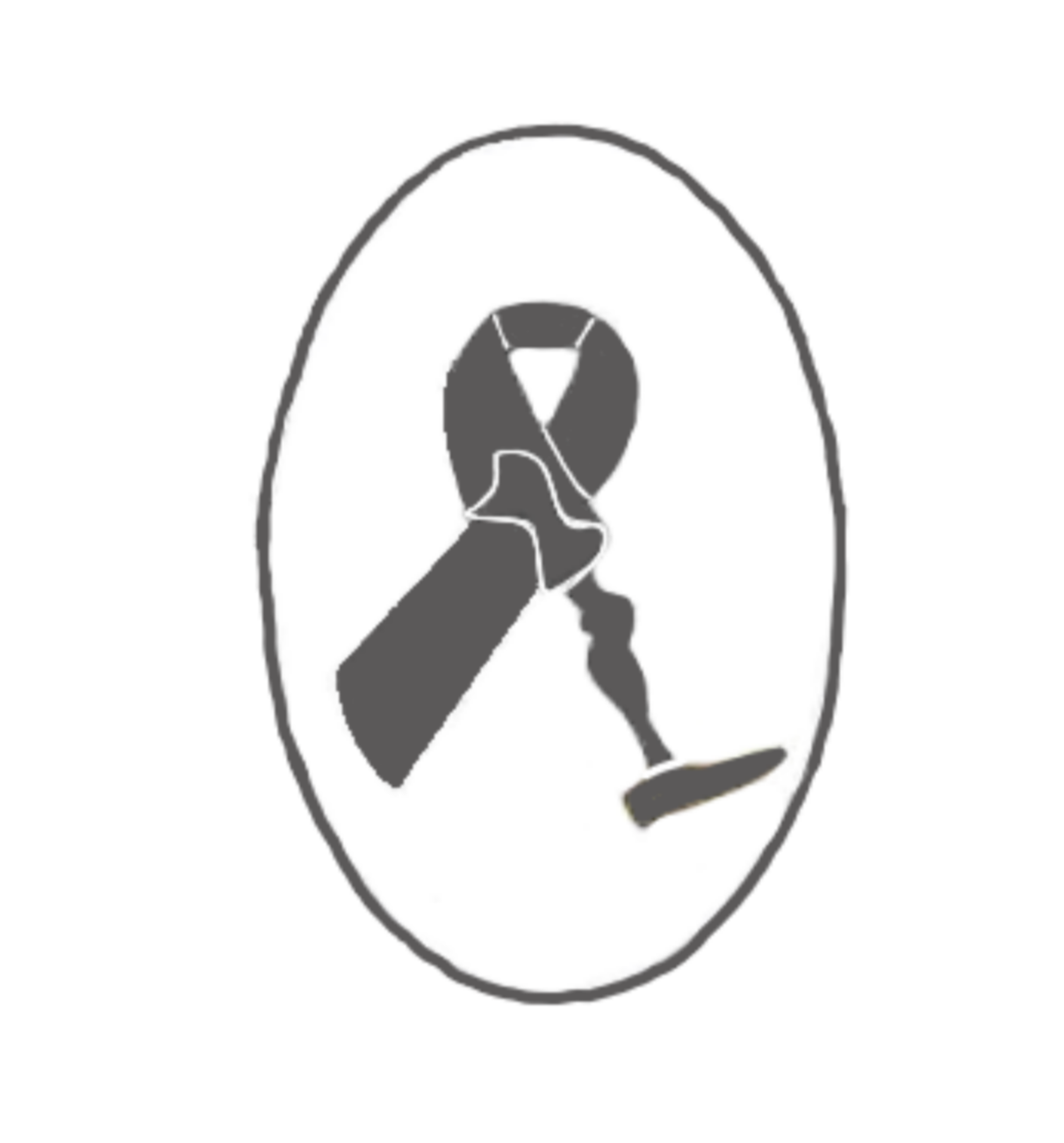 Amputee Ribbon Car Decal – Custom Text | USAVinyls