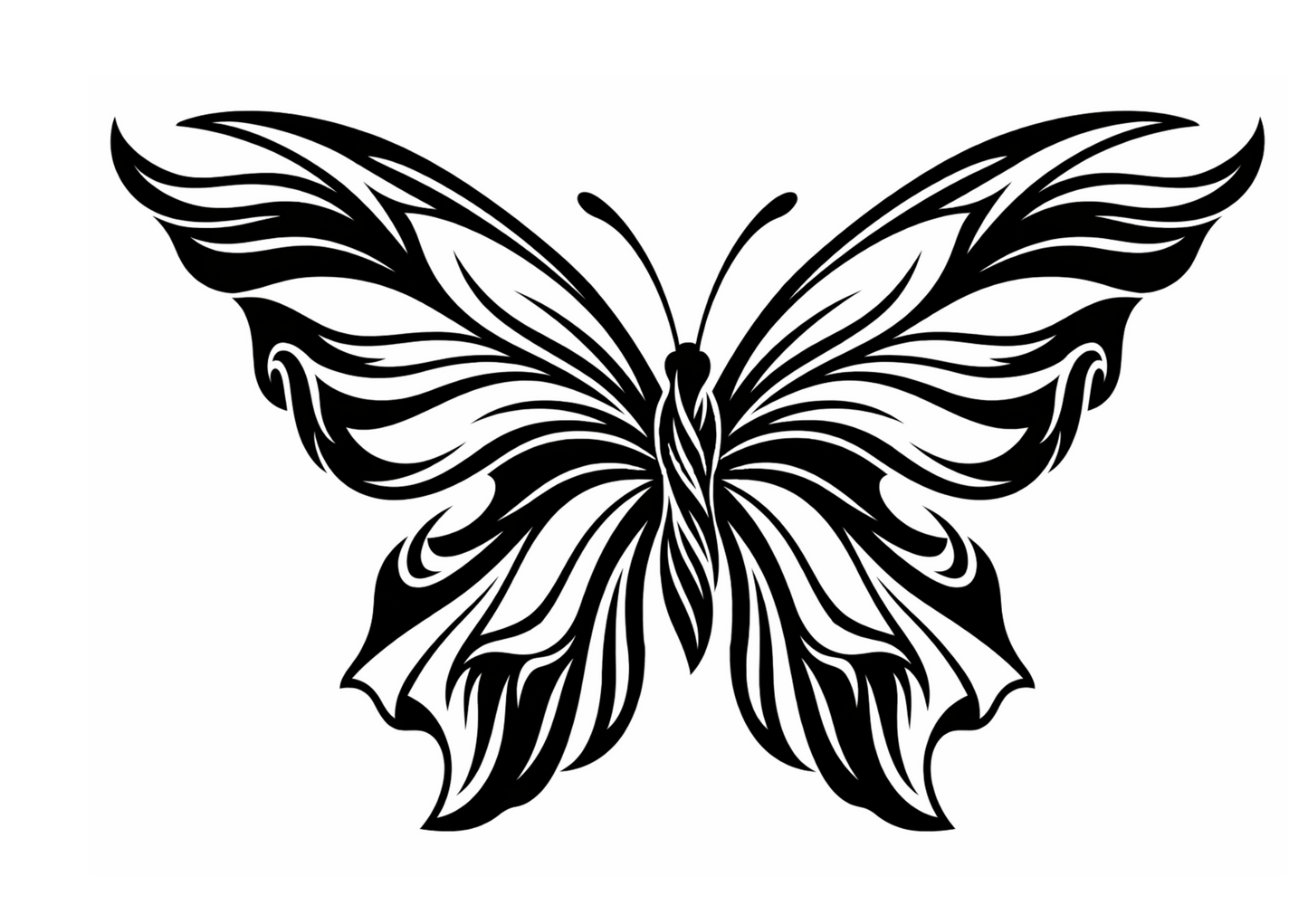 Tribal Butterfly Vinyl Decal | Boho Car Decor, Waterproof Sticker