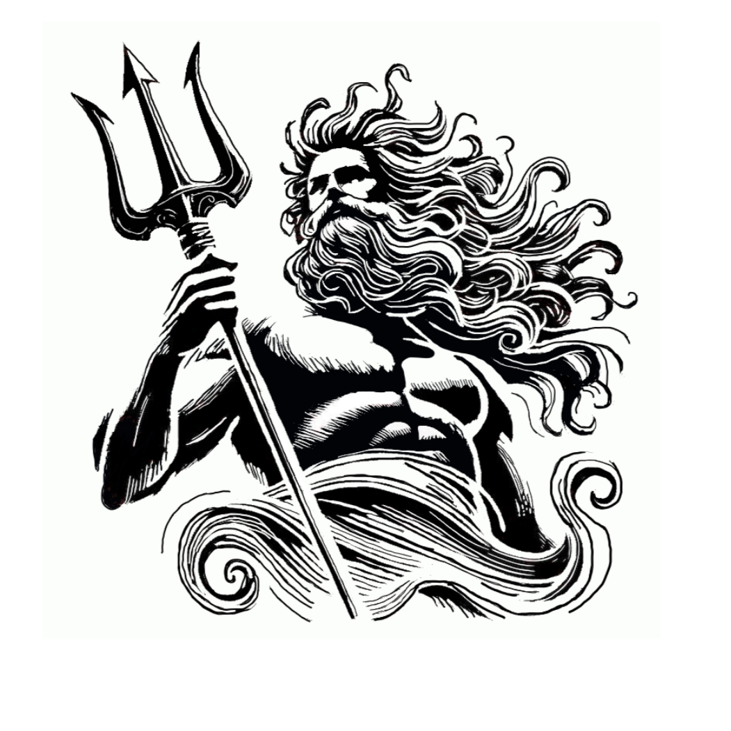 Poseidon/Neptune Car/Wall Vinyl Decal | USAVinyls
