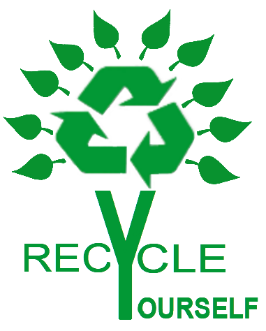 Recycle yourself viny decal, die cut green vinyl