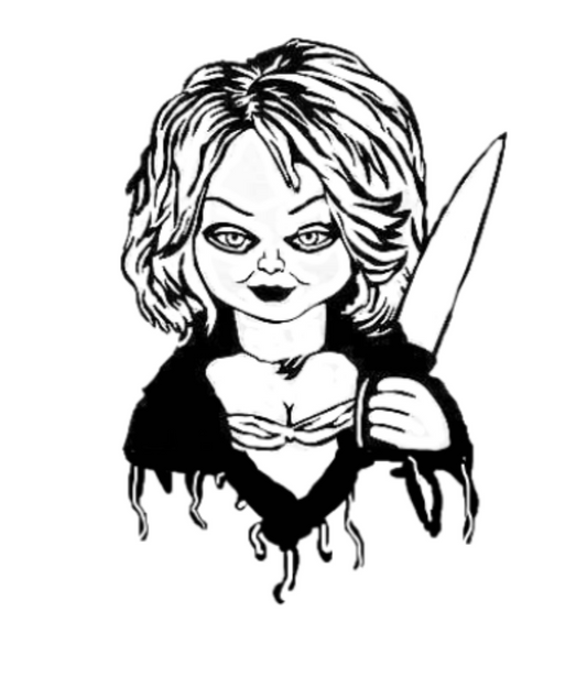 Tiffany Decal, Tiffany Sticker, Horror Sticker