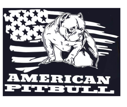 American Pitbull Vinyl Decal in white die-cut vinyl