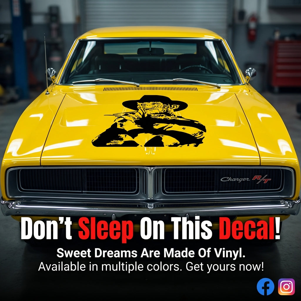 Freddy Krueger Decal, Freddy Krueger Hood Sticker
