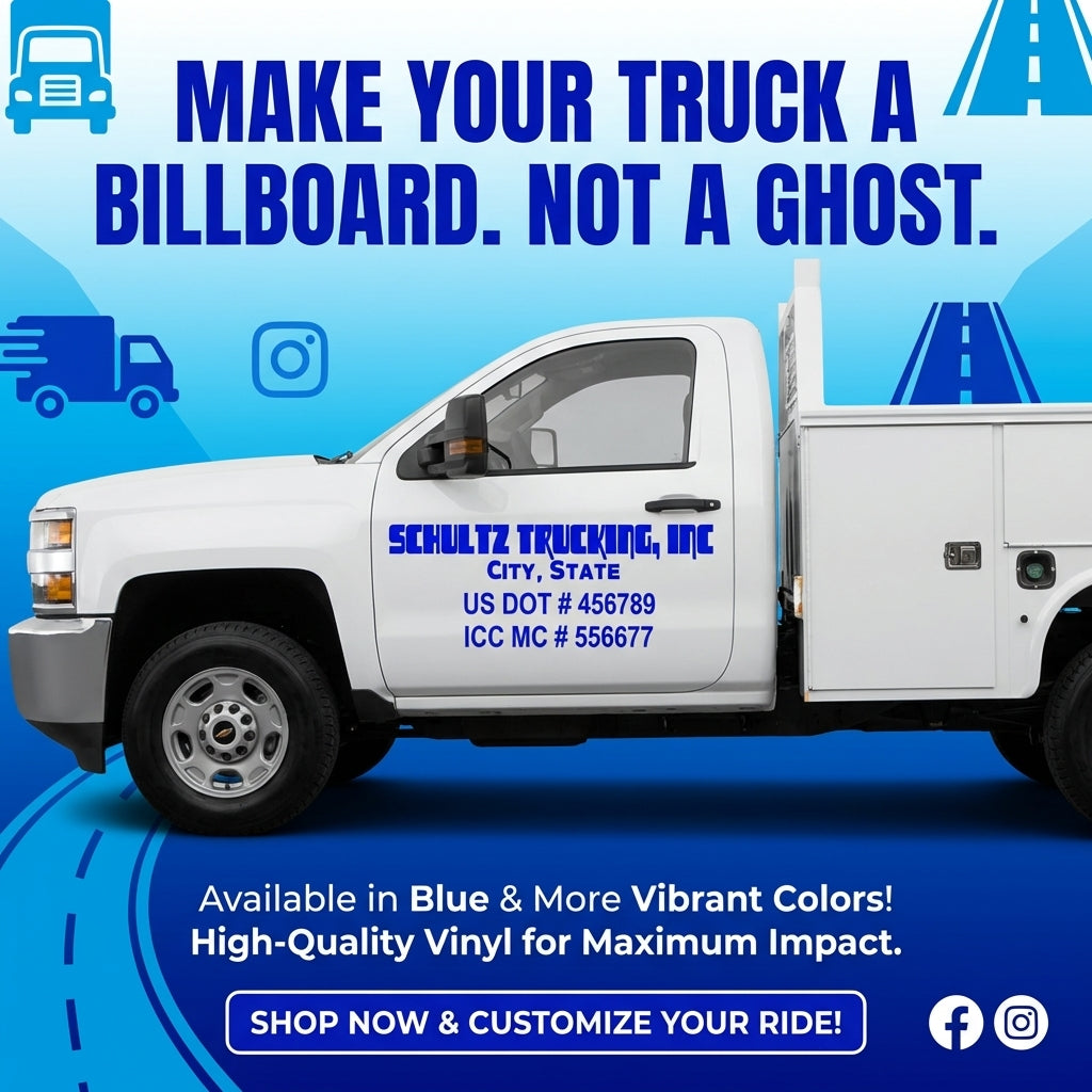 Company Name Truck Door Lettering — 2 Pack | USAVinyls