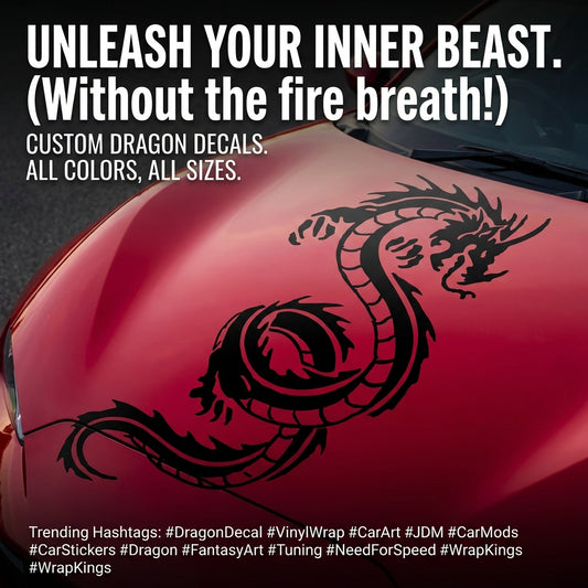 Dragon/Serpent Car/Wall Vinyl Decal | USAVinyls