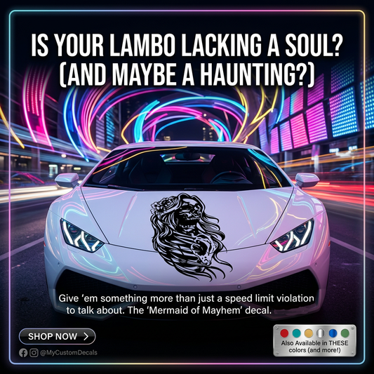 Female Skull Car/Wall Vinyl Decal | USAVinyls