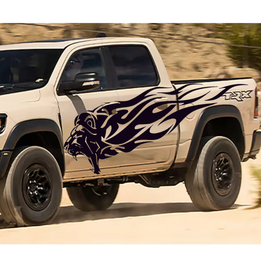 Lion Auto Decal, Tribal Lion Auto Sticker