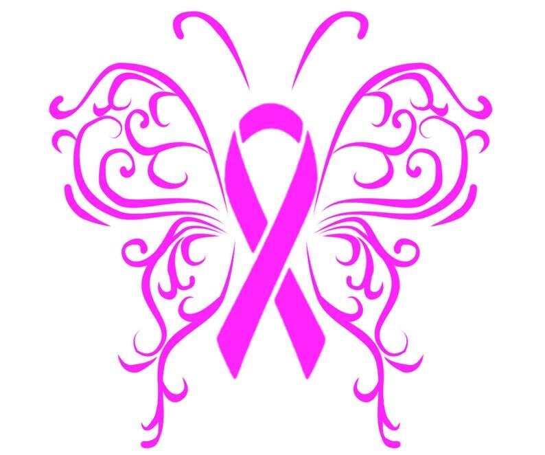 Breast Cancer Decal, Pink Ribbon Decal Vinyl Decal, Fight Breast Cancer, Breast Cancer Awareness, Faith Hope Strength Decal, USAVinyls