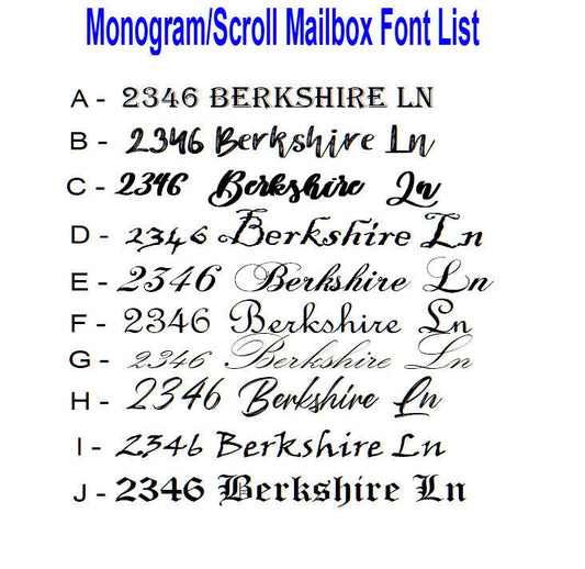 Mailbox Decal, Custom Mailbox Decal, Address Decal, Monogram Address Decal, Mailbox Monogram, Mailbox Numbers USAVinyls