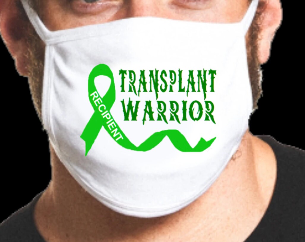 Transplant Warrior HTV (heat transfer vinyl)Mask, Organ Donation Kidney Transplant, Liver Transplant, Heart Transplant, Pancreas Transplant
