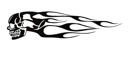 Skull Flames Decal for Side of Vehicle, Skull Flames Sticker for Side of Vehicle, Skull Car Decal, Skull Flames Car Side Sticker