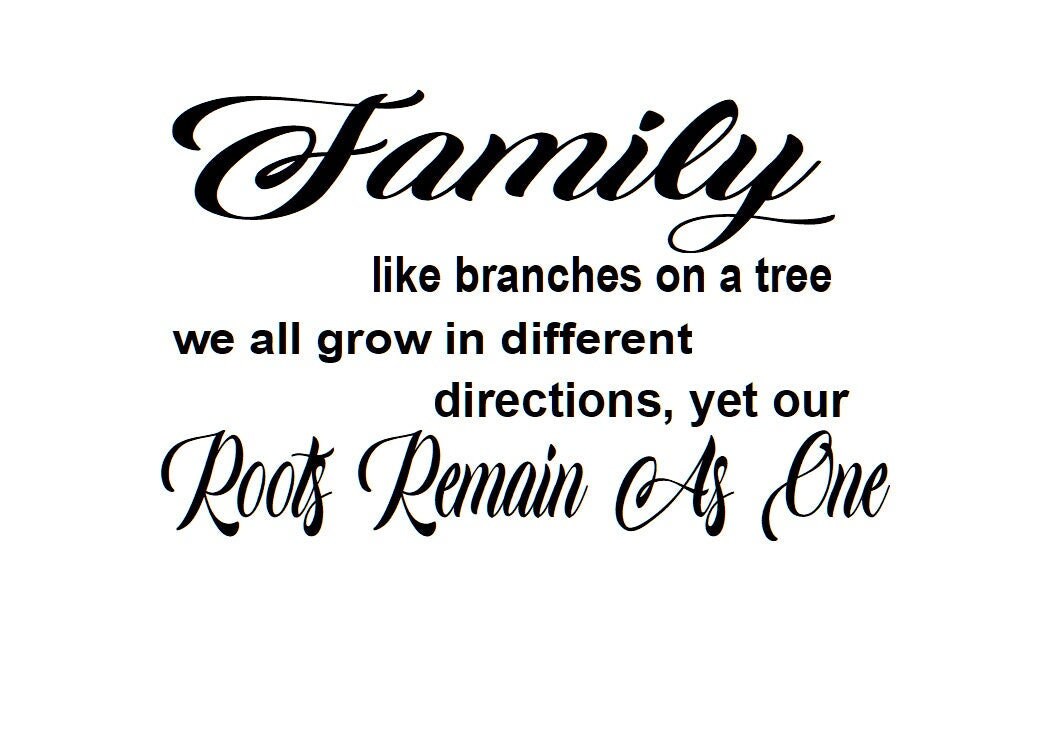 Family Wall Decal, Family Wall Sticker, Wall Art, Home Wall Art, Home Wall Decor, Family Roots Decal, Family Roots Sticker