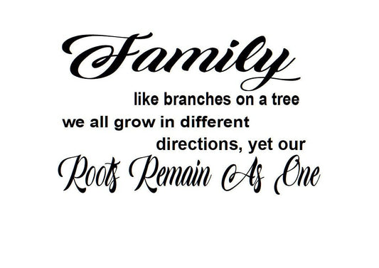 Family Wall Decal, Family Wall Sticker, Wall Art, Home Wall Art, Home Wall Decor, Family Roots Decal, Family Roots Sticker