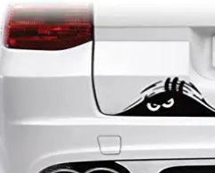 Angry Peeking Eyes Decal, Peeking Monster Scary Eyes , Tailgate Decal, Tailgate Sticker, Sick Tailgate Decal, Sick Tailgate Sticker,