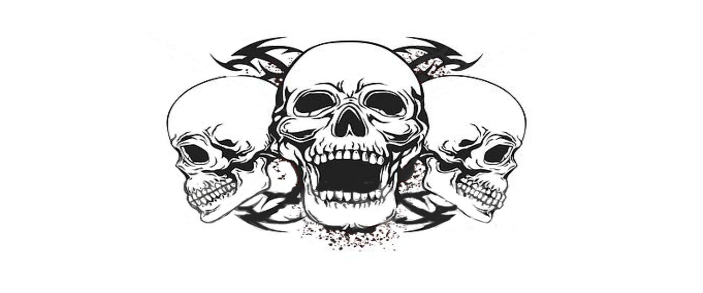 Skull Auto Accent Decal, Skulls Car Vinyl, Triple Skulls Car Decal ,Hot Car Decal ,Car Side Decal, Car Trunk Decal, Car Door Decal