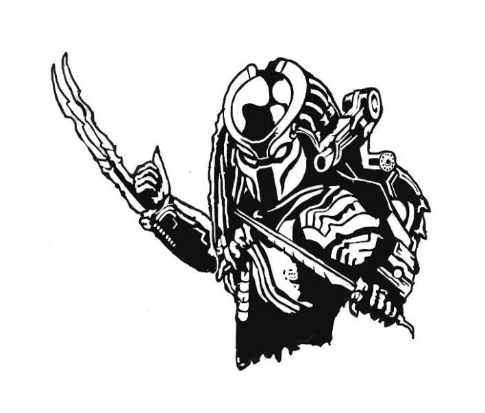 Predator Auto Accent Decal, Predator Car Vinyl, Predator Car Decal, Hood Decal, Hood Sticker, Hot Car Decal, Predator Sticker