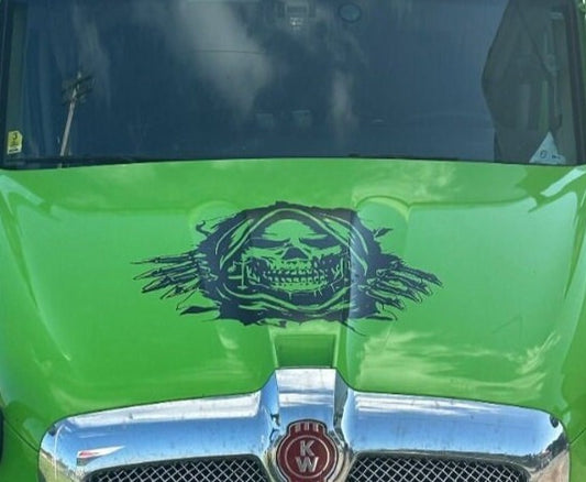 Skull Decal, Skull Sticker, Grim Reaper Hood Graphic, Grim Reaper Hood Decal, Grim Reaper Sticker, Grim Reaper Auto