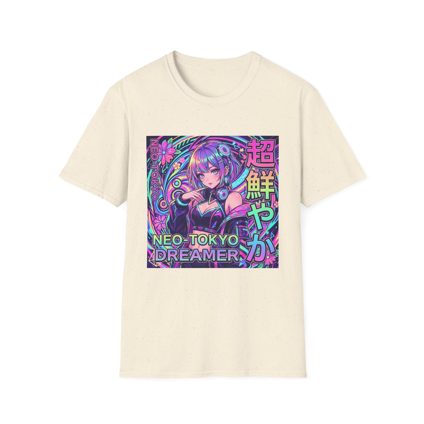 Neo-Tokyo Dreamer T-Shirt — Cyberpunk Anime Girl Graphic