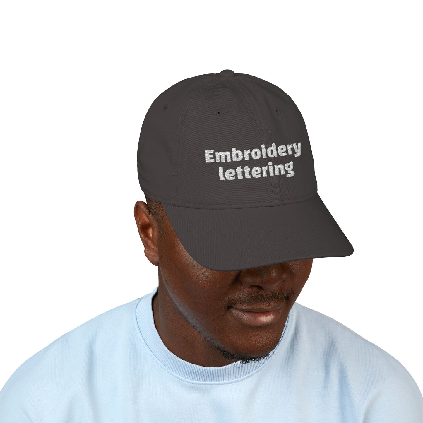 Custom Embroidered Text Baseball Cap | Organic Cotton