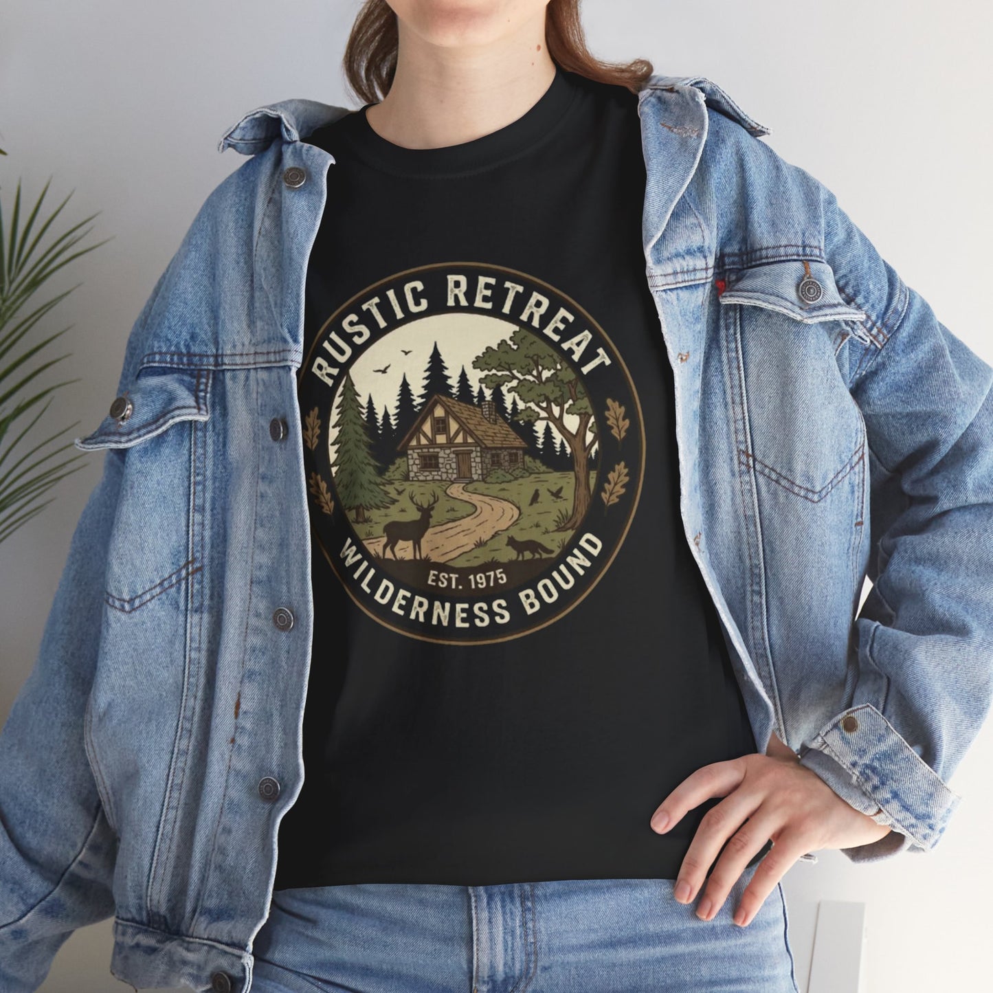 Rustic Retreat Wilderness Tee — Cabin Nature Camping Shirt