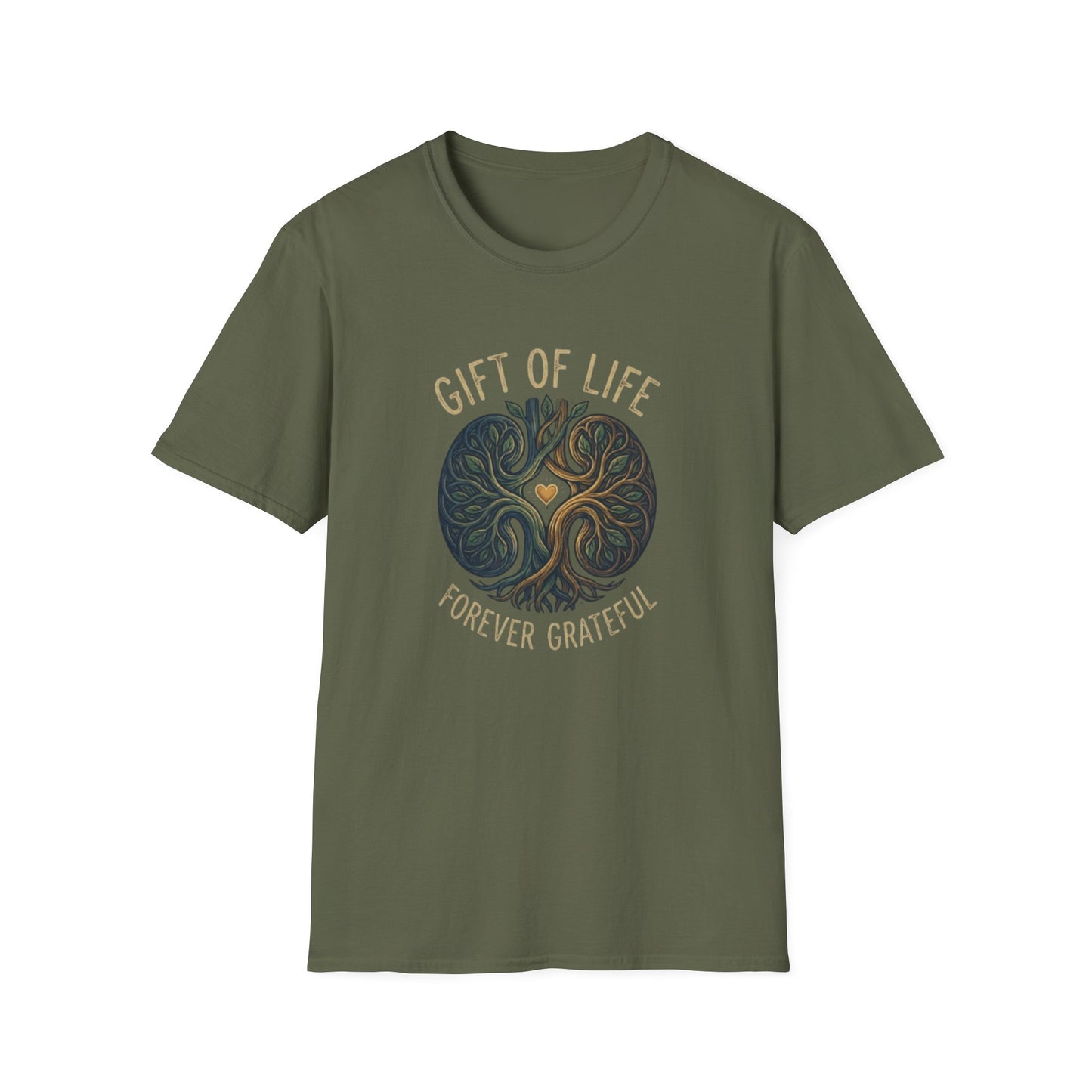 Gift of Life Tree Circle T-Shirt | Forever Grateful design