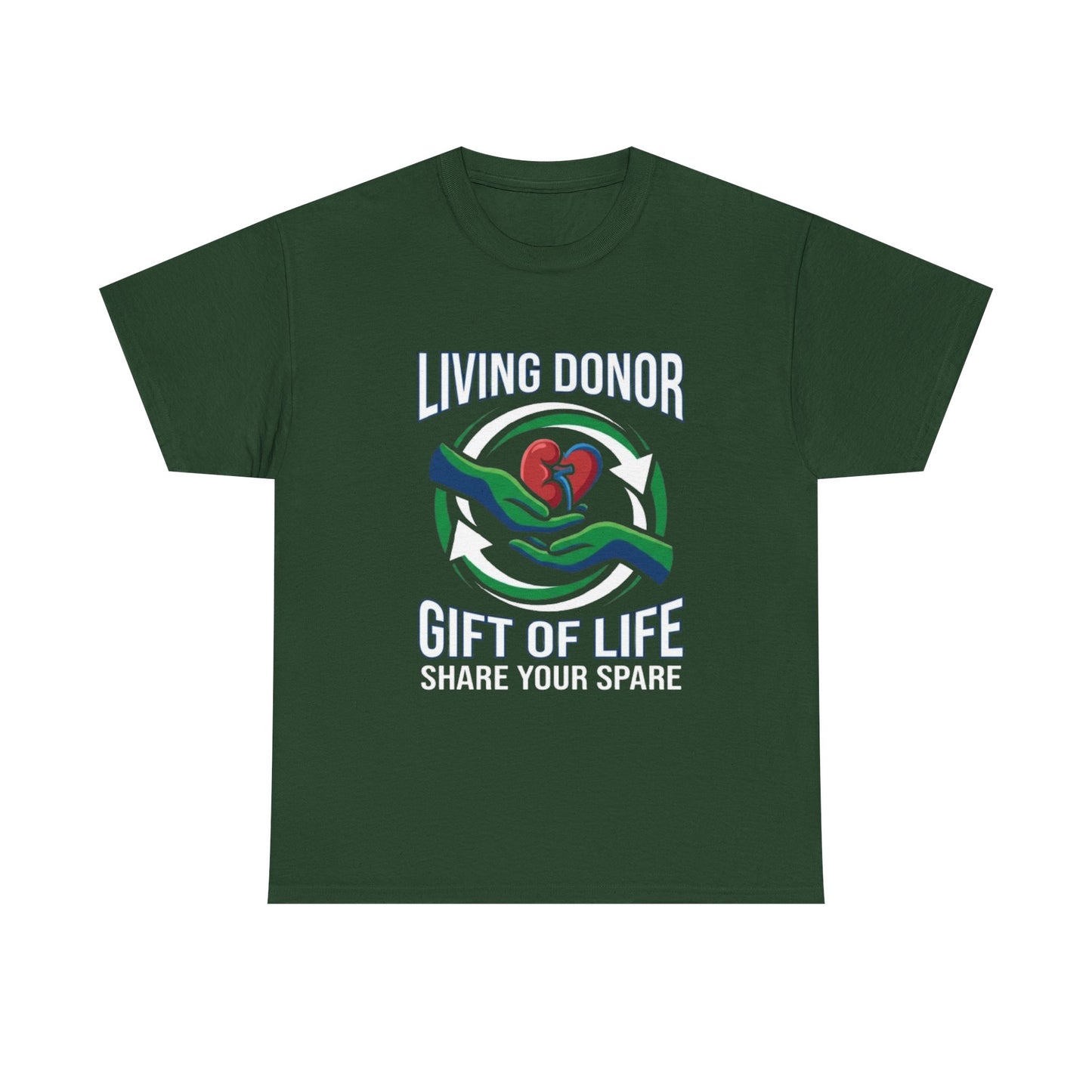 Living Donor T-Shirt - "Gift of Life, Share Your Spare" Organ Donation Awareness Tee
