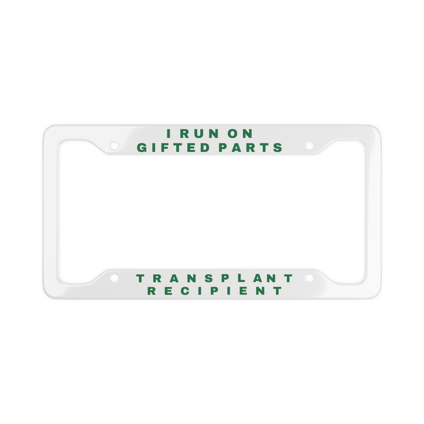 Transplant Recipient License Plate Frame - Organ Donation Gift, Car Accessory, Personalized License Plate Holder, Custom Car Tag Frame, Gift