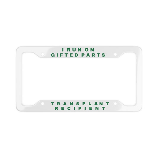 Transplant Recipient License Plate Frame - Organ Donation Gift, Car Accessory, Personalized License Plate Holder, Custom Car Tag Frame, Gift