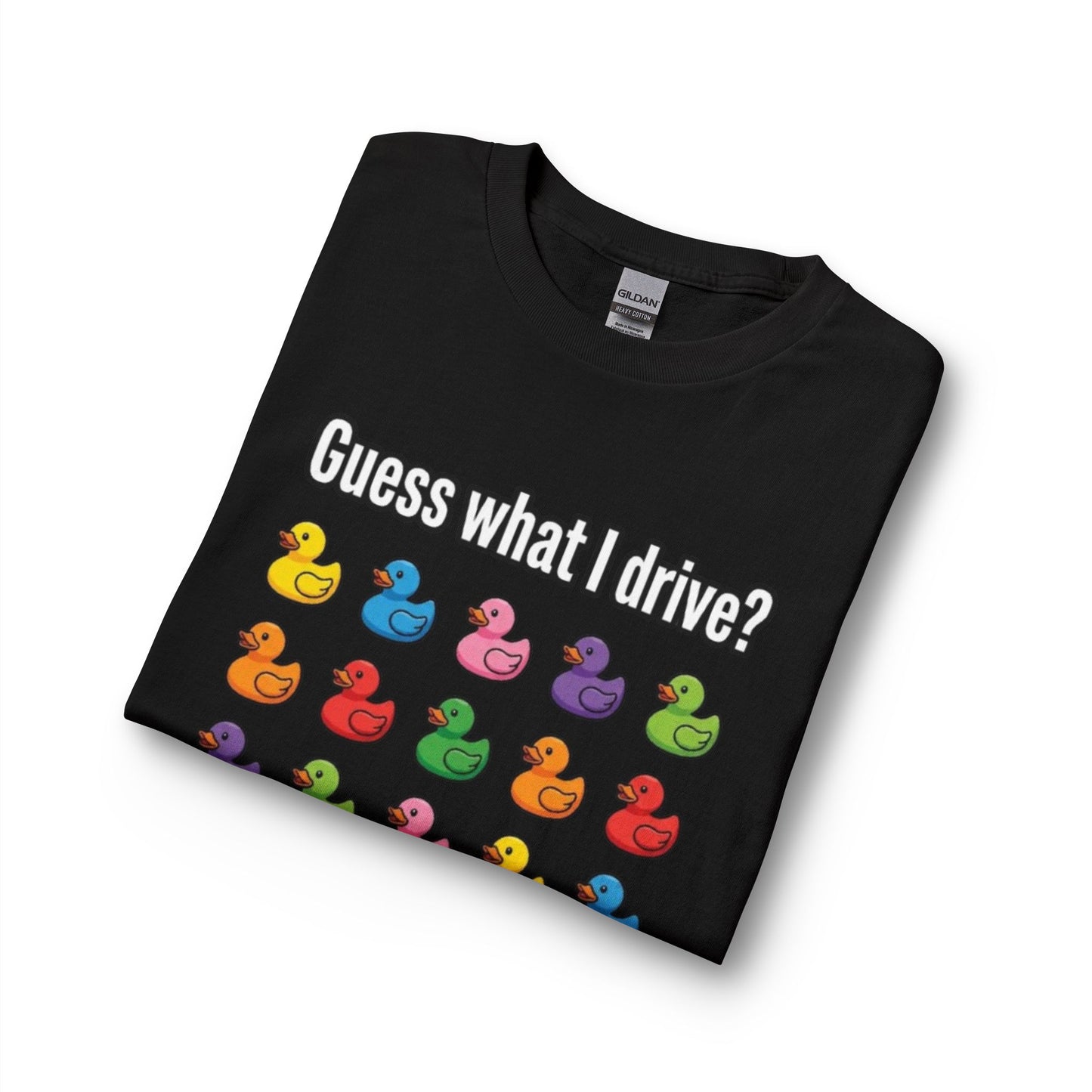 Guess What I Drive? Rubber Duckie Pattern Long Sleeve T-Shirt
