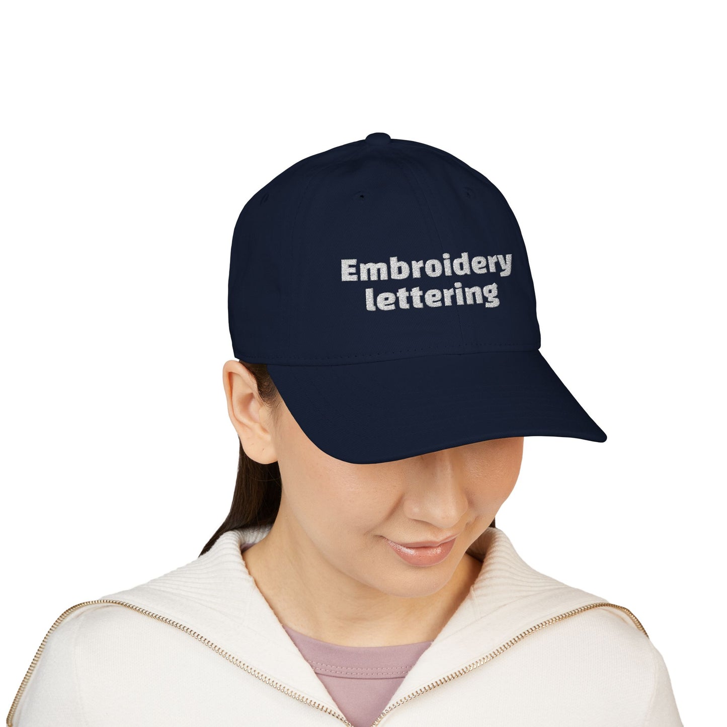 Custom Embroidered Text Baseball Cap | Organic Cotton