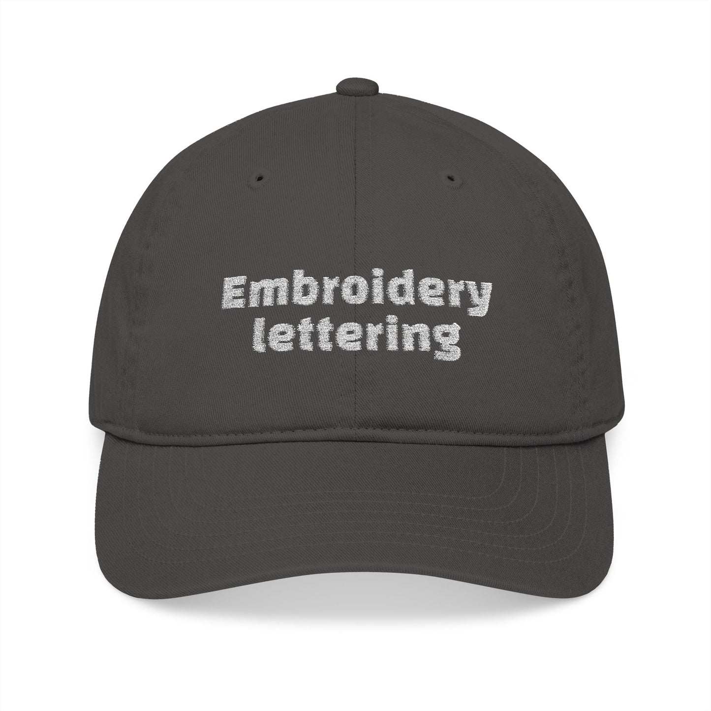 Custom Embroidered Text Baseball Cap | Organic Cotton