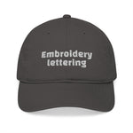Custom Embroidered Text Baseball Cap | Organic Cotton