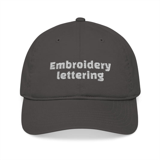 Custom Embroidered Text Baseball Cap | Organic Cotton