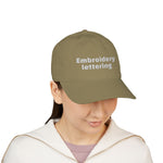 Custom Embroidered Text Baseball Cap | Organic Cotton