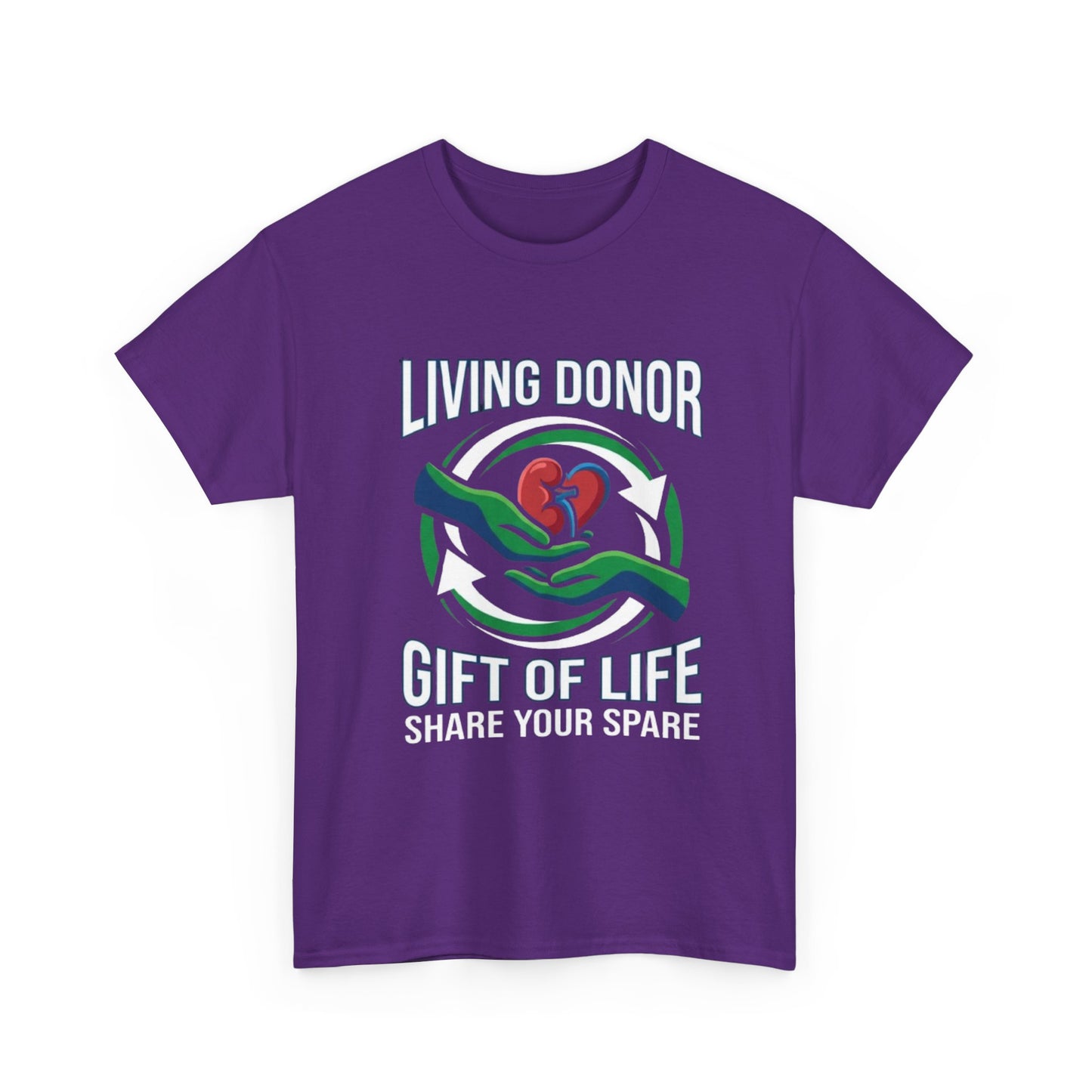 Living Donor T-Shirt - "Gift of Life, Share Your Spare" Organ Donation Awareness Tee