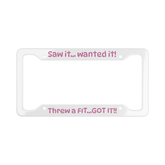 Fun License Plate Frame, Quirky Car Accessory, Ideal for Gifts, Car Enthusiast Decor, Car Accessories for Women