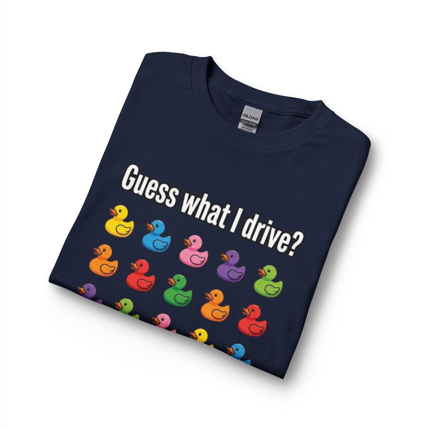 Guess What I Drive? Rubber Duckie Pattern Long Sleeve T-Shirt