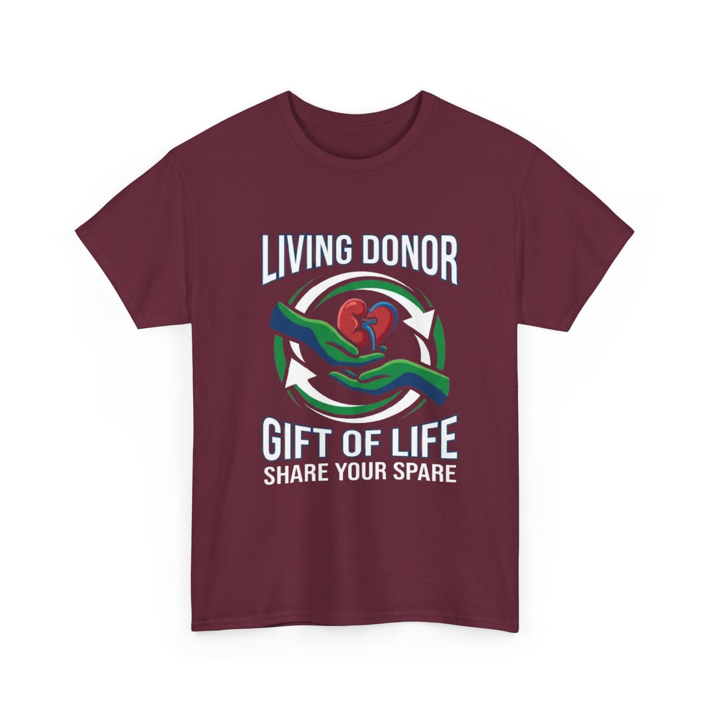 Living Donor T-Shirt - "Gift of Life, Share Your Spare" Organ Donation Awareness Tee