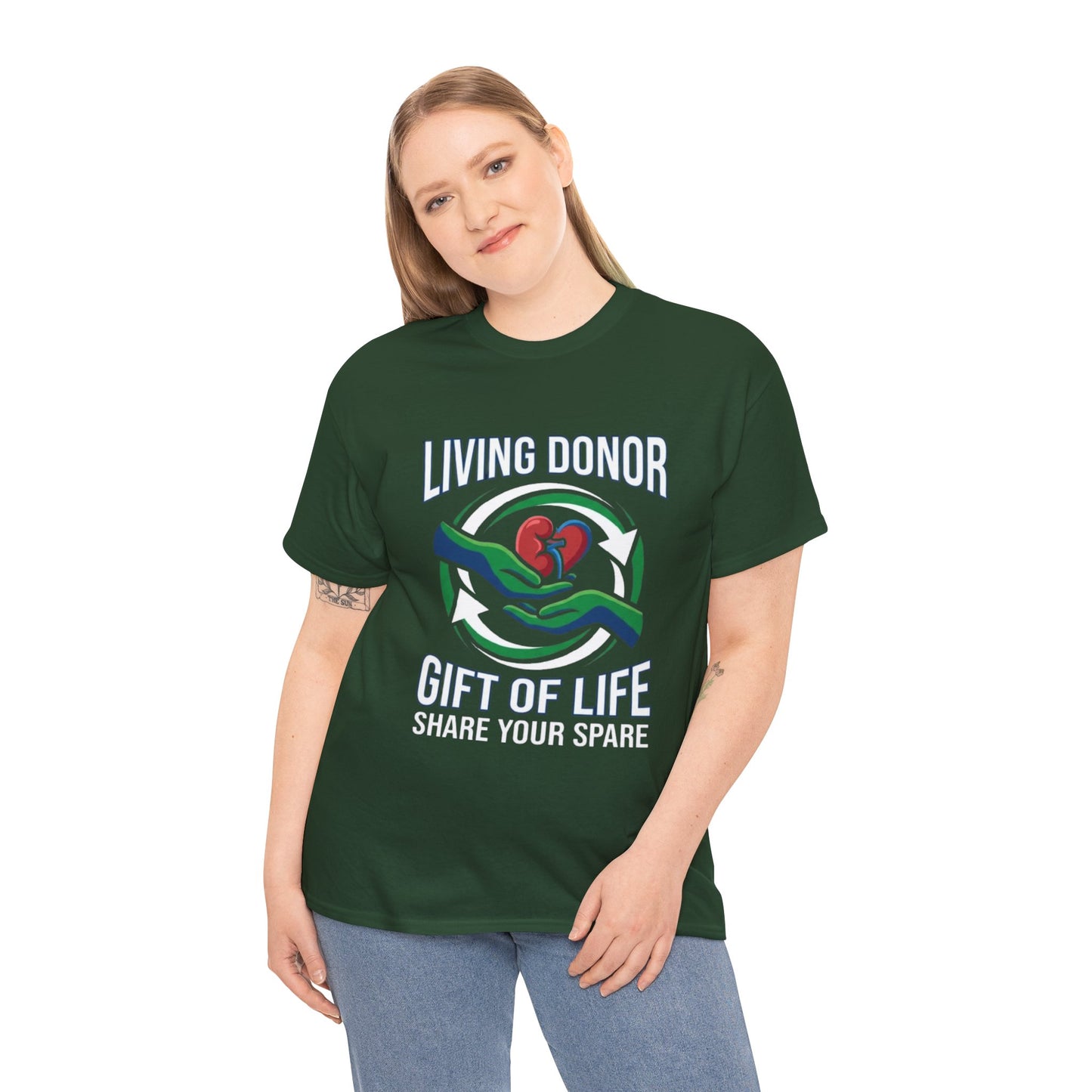 Living Donor T-Shirt - "Gift of Life, Share Your Spare" Organ Donation Awareness Tee