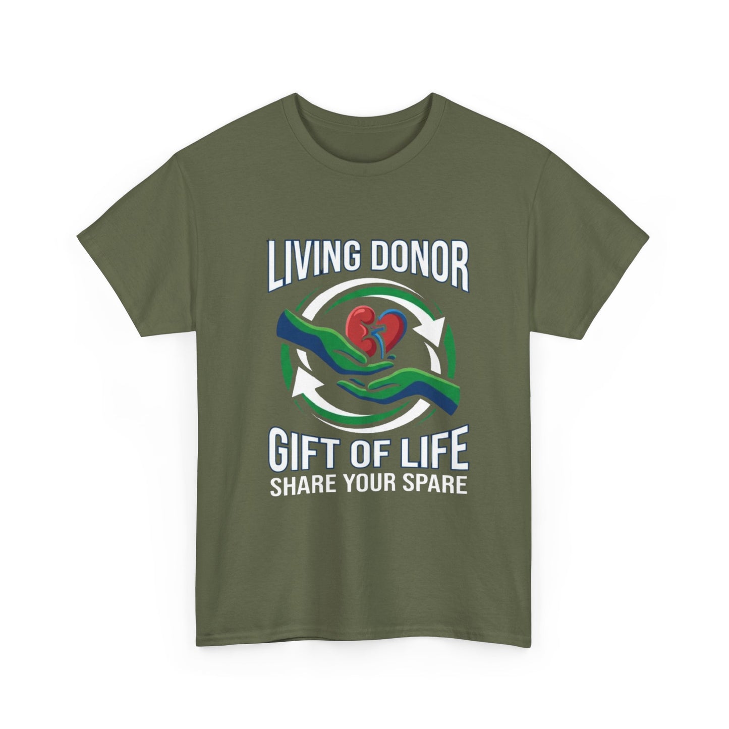 Living Donor T-Shirt - "Gift of Life, Share Your Spare" Organ Donation Awareness Tee