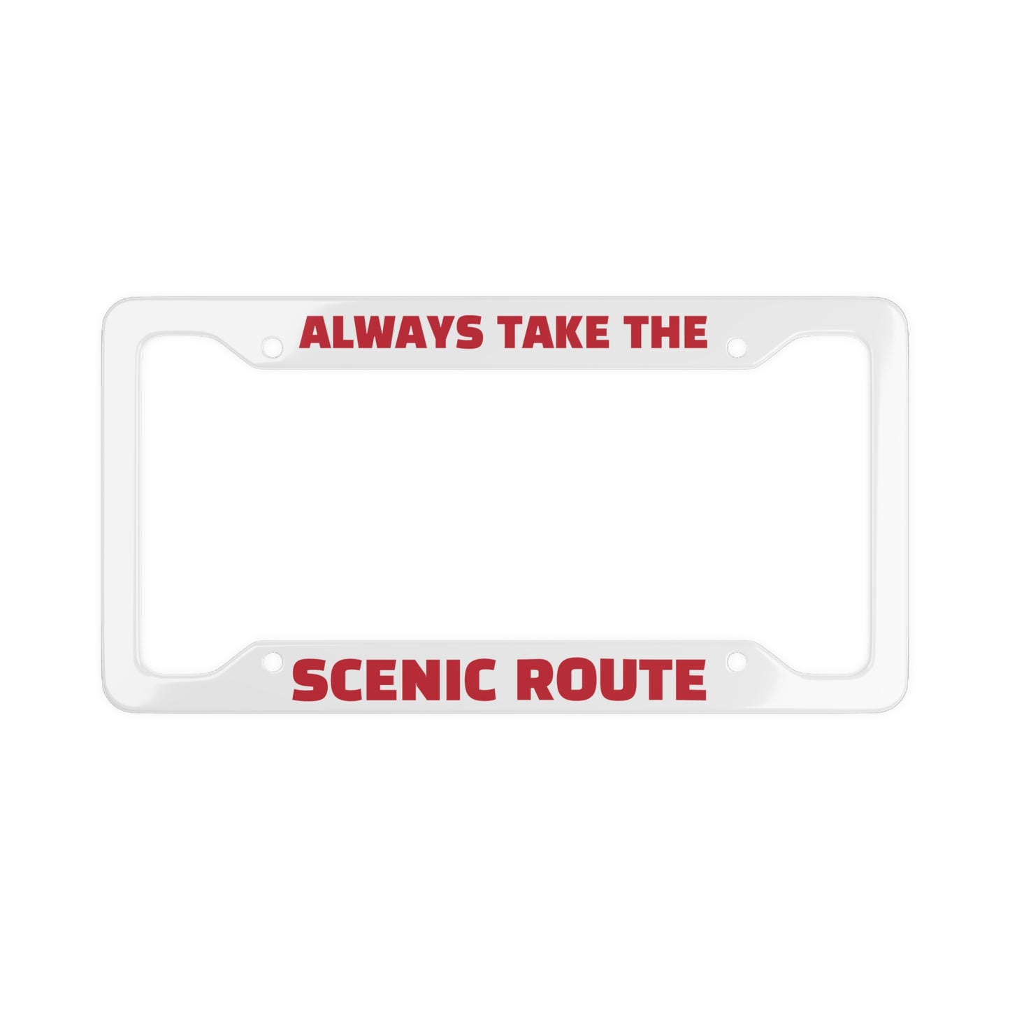 Scenic Route License Plate Frame | Car Decor, Travel Gift, Adventure Accessory, Road Trip Memory