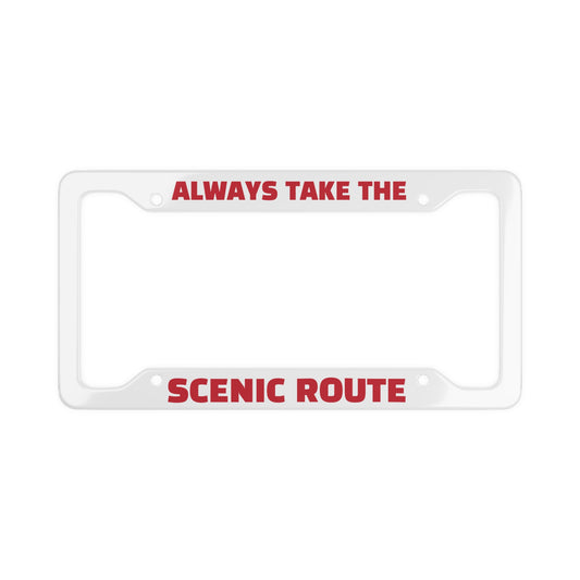 Scenic Route License Plate Frame | Car Decor, Travel Gift, Adventure Accessory, Road Trip Memory