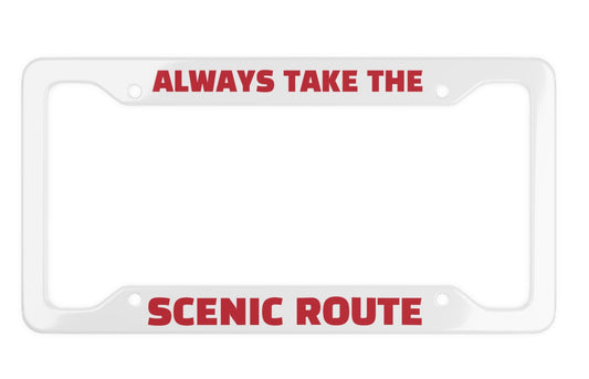 Scenic Route License Plate Frame | Car Decor, Travel Gift, Adventure Accessory, Road Trip Memory