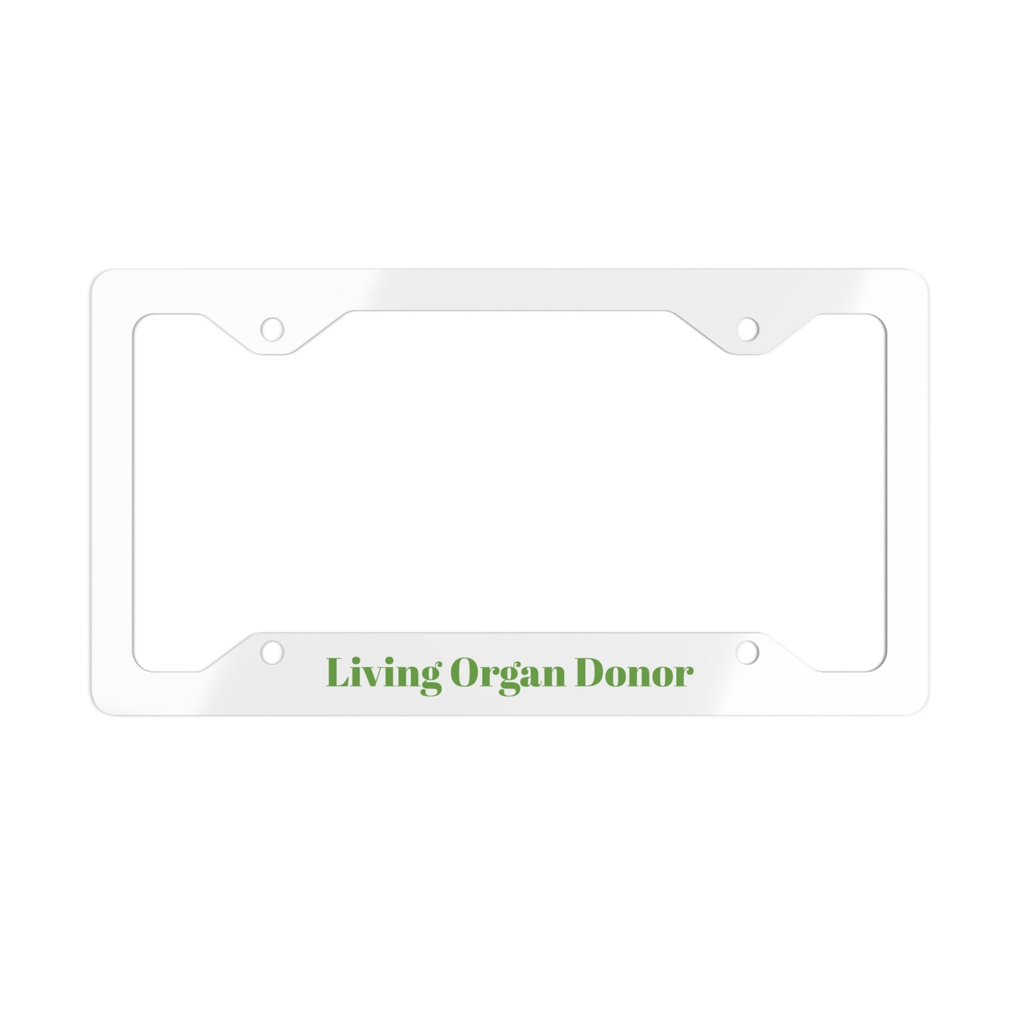 Organ Donor Metal License Plate Frame