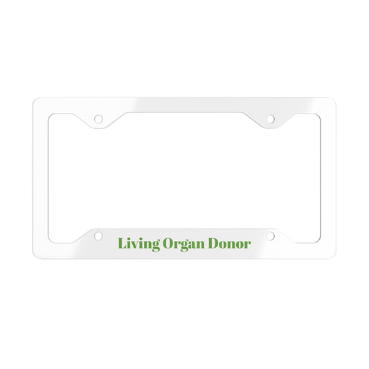 Organ Donor Metal License Plate Frame