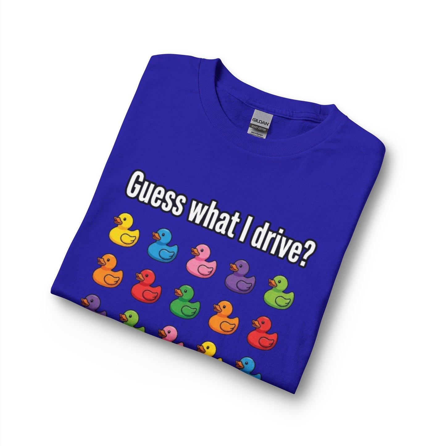 Guess What I Drive? Rubber Duckie Pattern Long Sleeve T-Shirt