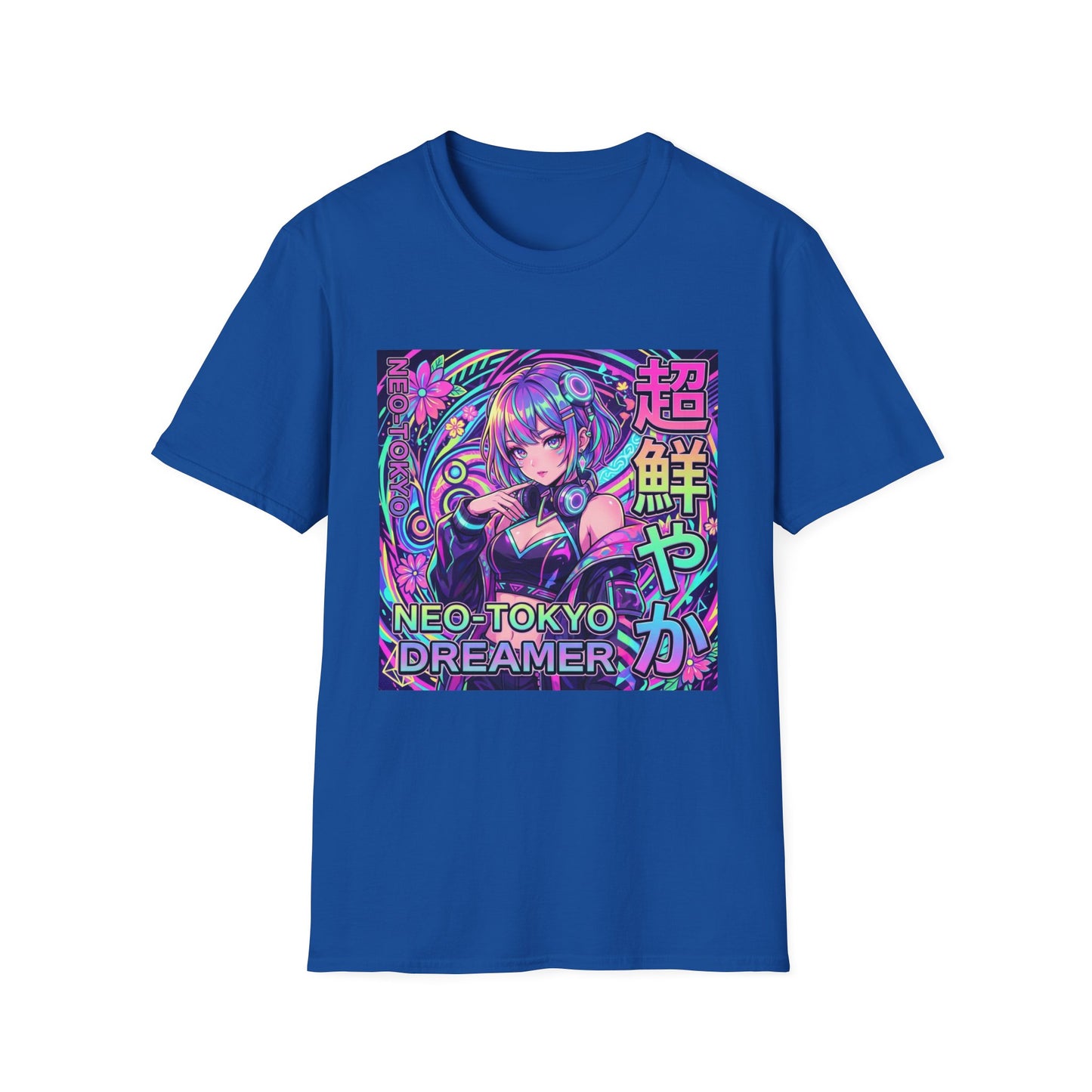Neo-Tokyo Dreamer T-Shirt — Cyberpunk Anime Girl Graphic