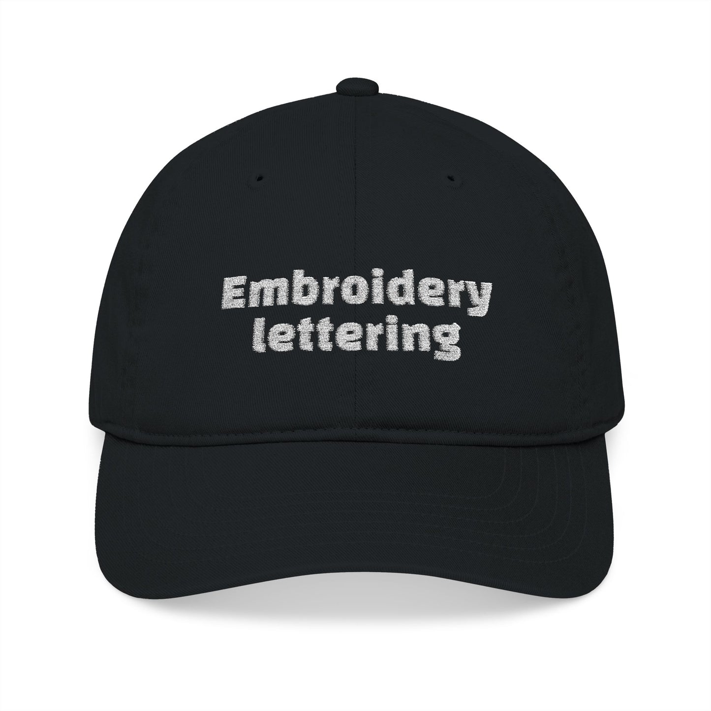 Custom Embroidered Text Baseball Cap | Organic Cotton